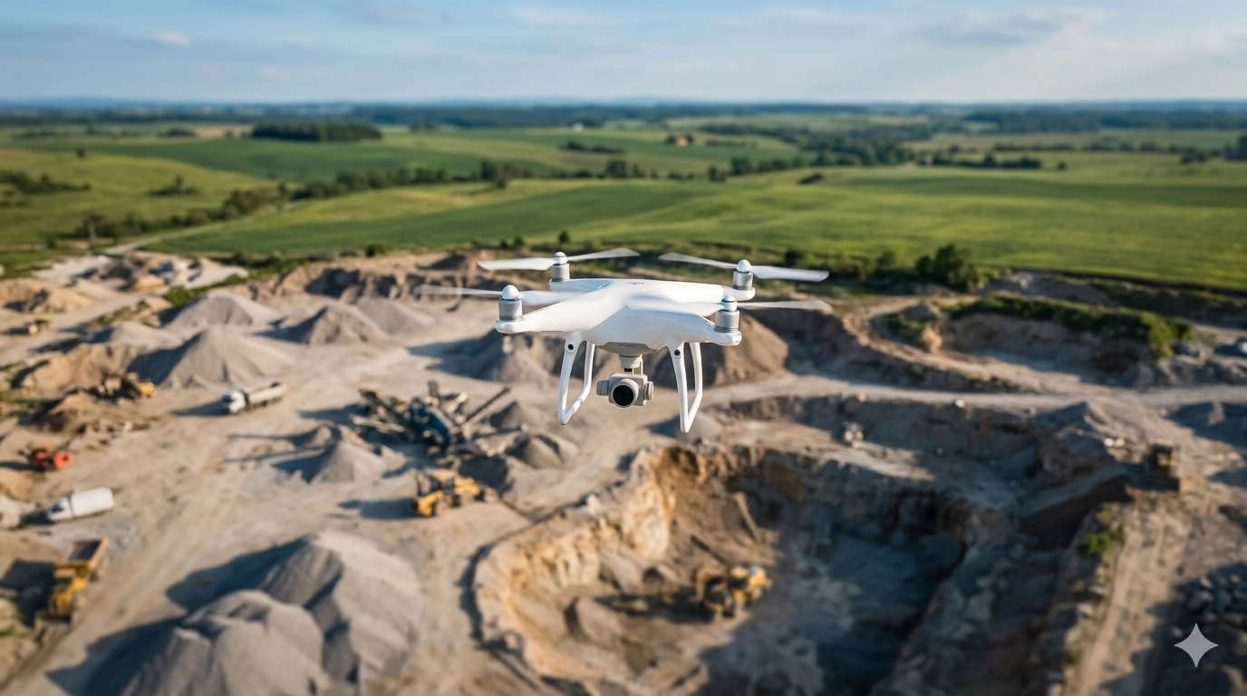 Pomiary dronem — geodeta Białystok METR